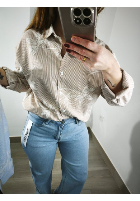 Vaquero azul medio wide leg 