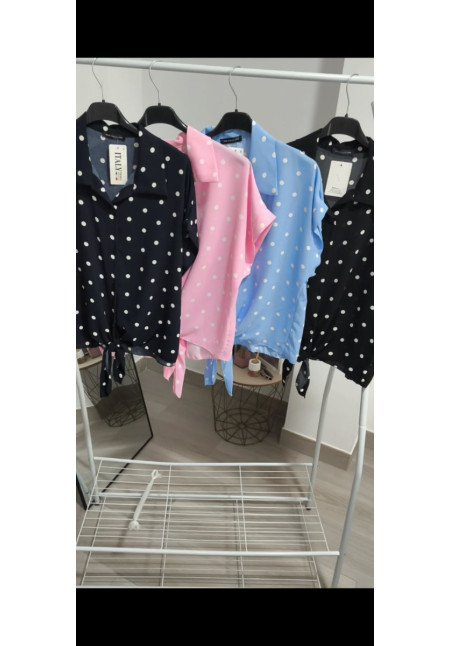 Camisa nudo lunares