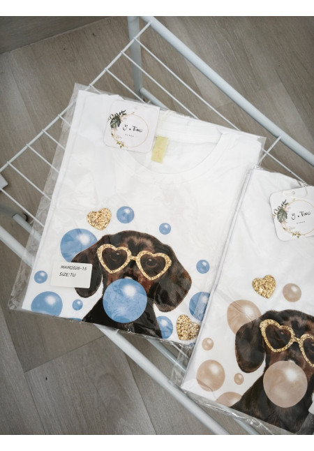 Camiseta perrito pompas