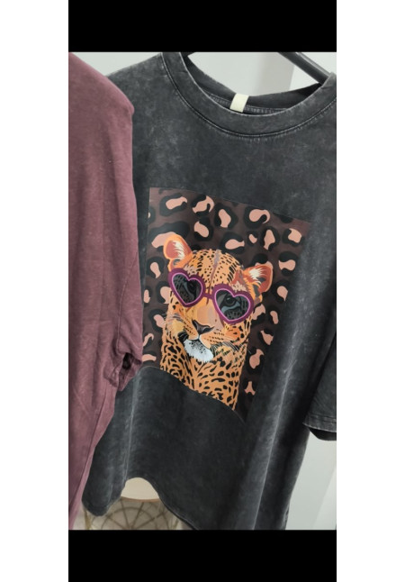 Camiseta a la piedra leopardo 