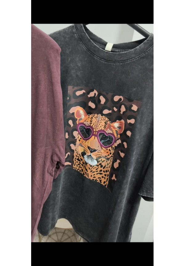 Camiseta a la piedra leopardo 