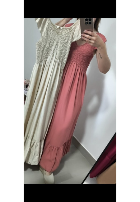 Vestido efecto lino
