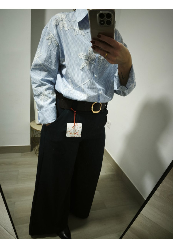 Pantalón fluido marino