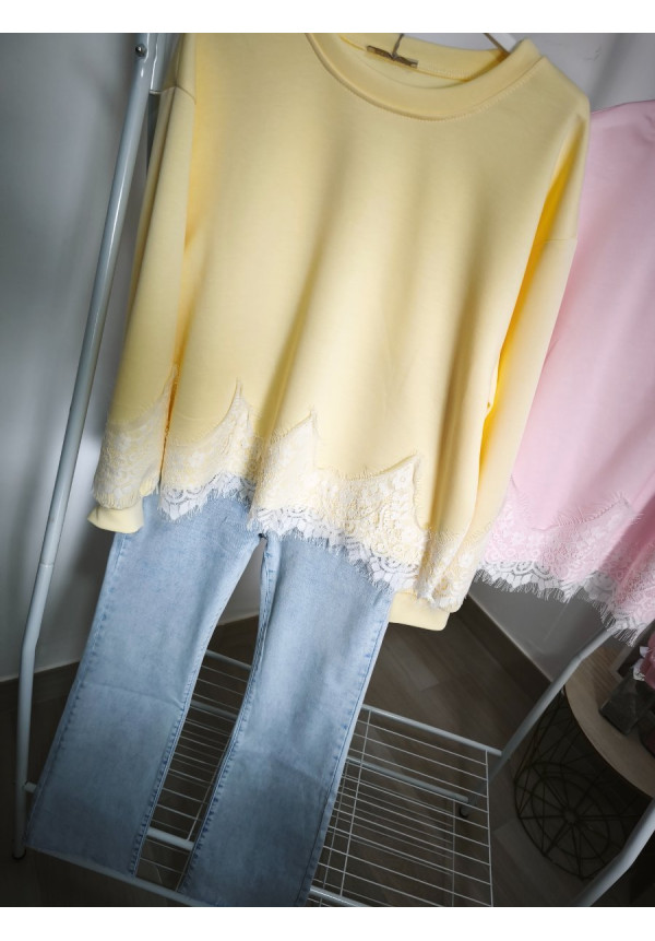 Sudadera encaje 