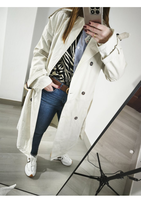 Gabardina forro beige