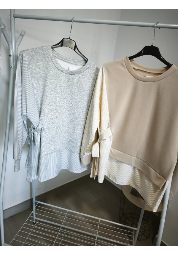 Sudadera mitad camisa 