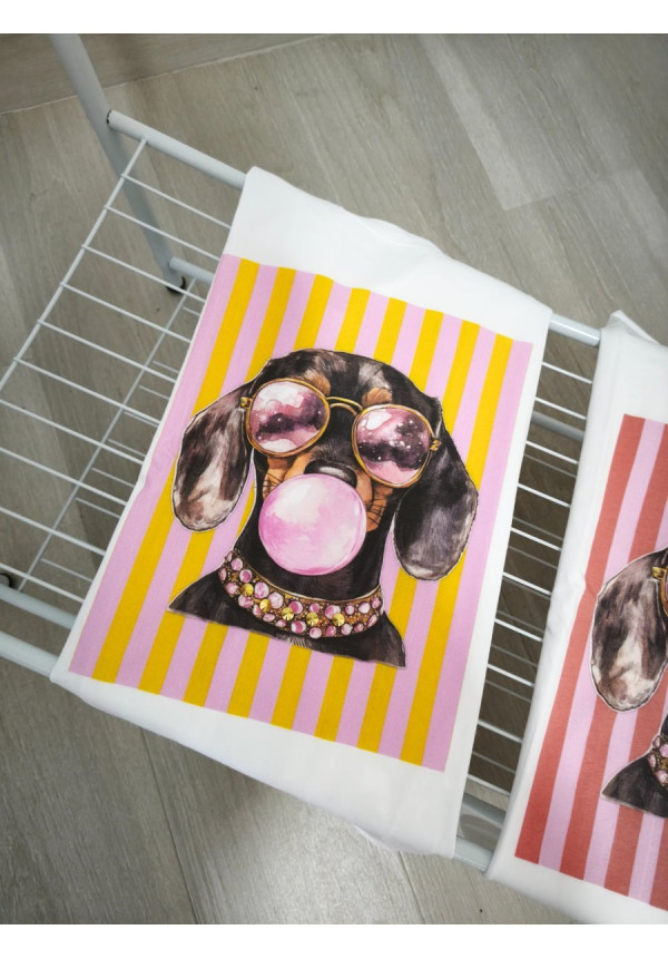 Camiseta perro gafas-pompa