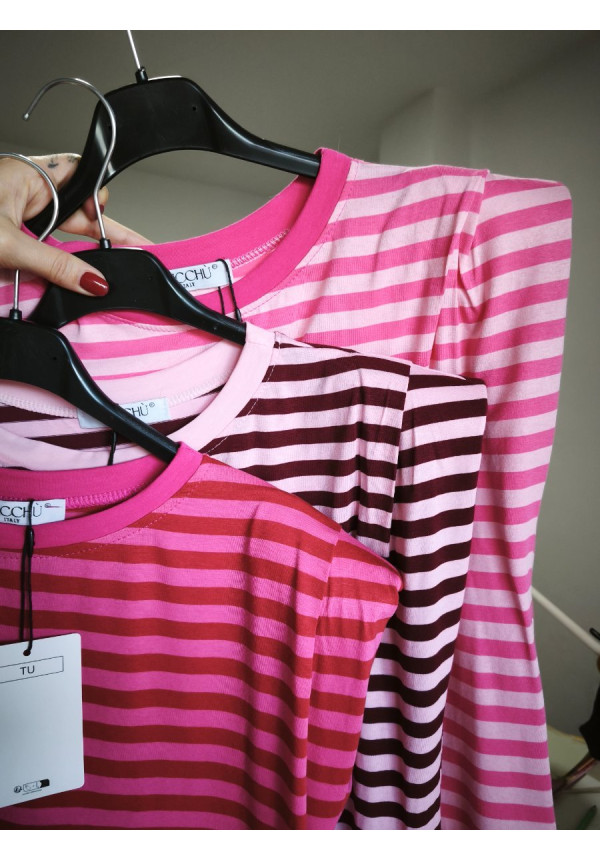 Camiseta hombreras rayas