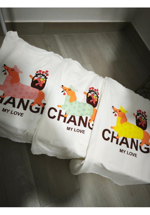 Camisetas perritos flores