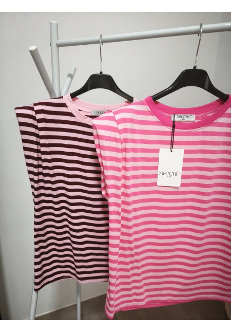 Camiseta hombreras rayas