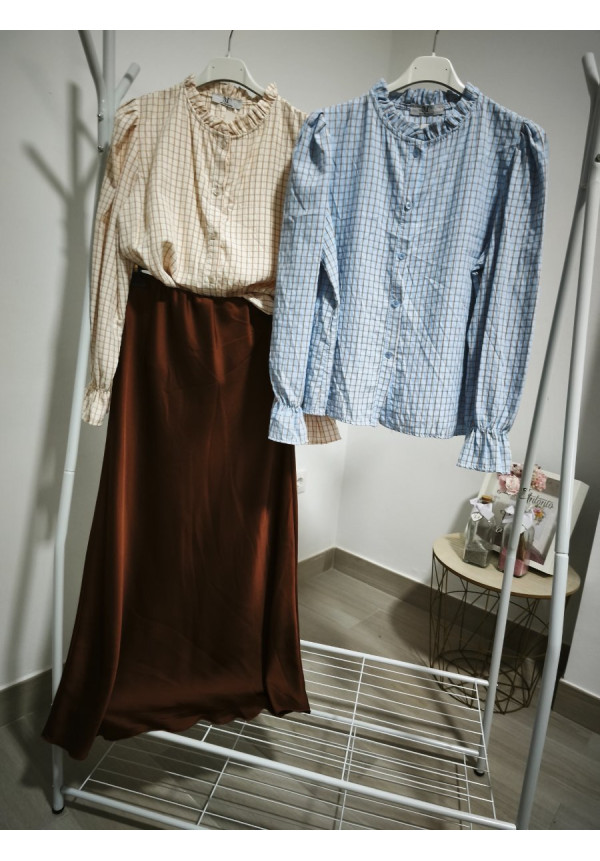 Camisa cuadros volantes