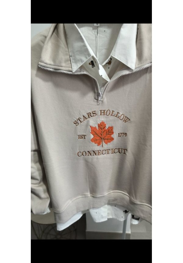 Sudadera hoja calidad