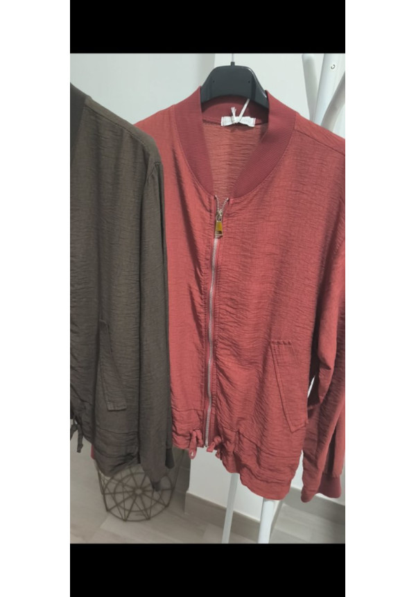 Bomber efecto lino 