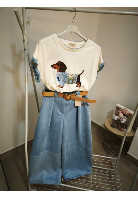 Camiseta perritos volante punto