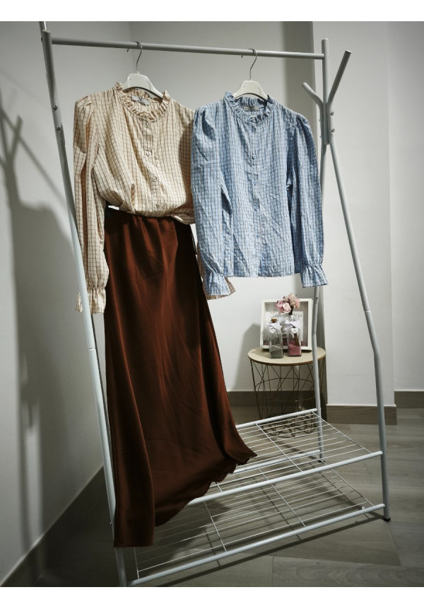 Camisa cuadros volantes