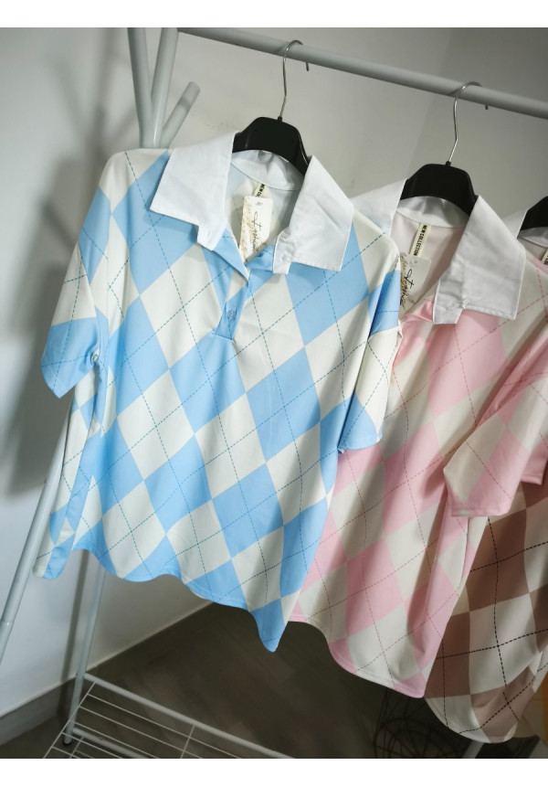 Camiseta polo rombos