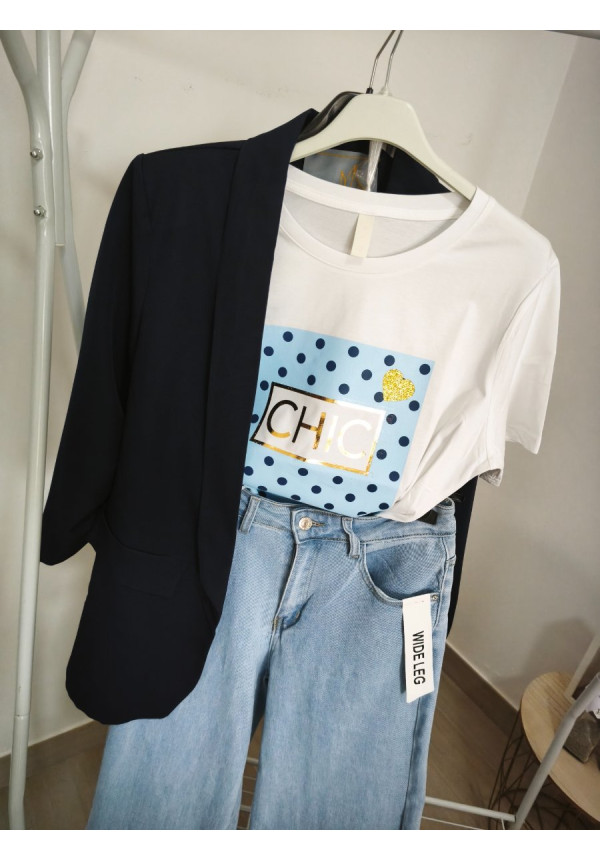 Camiseta chic lunares