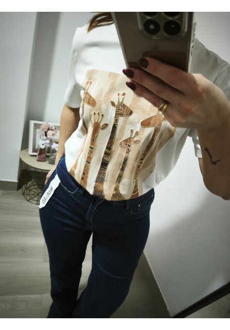 Camiseta algodón jirafas