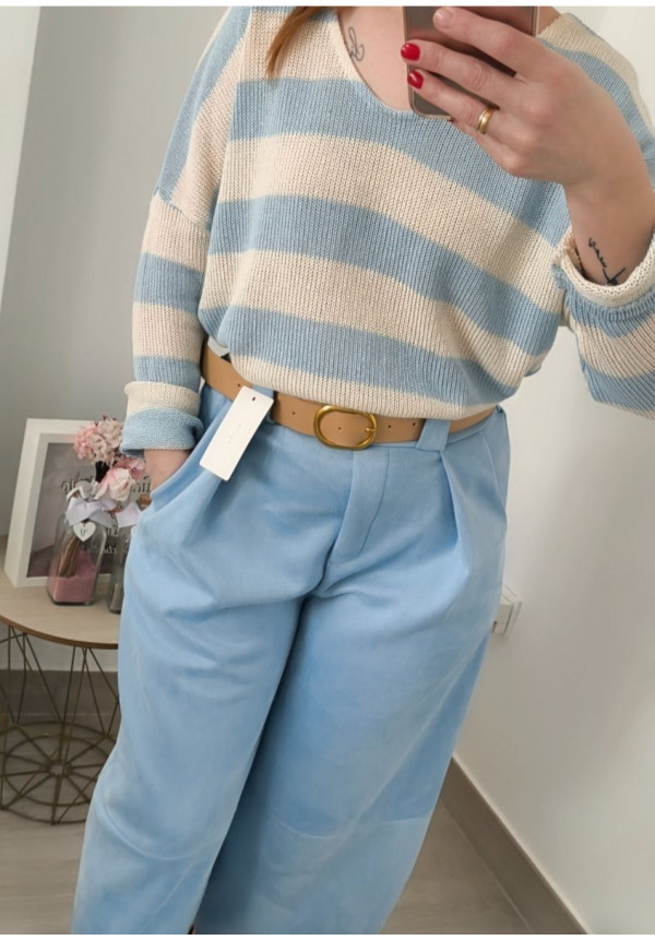 Camiseta hilo rayas collar