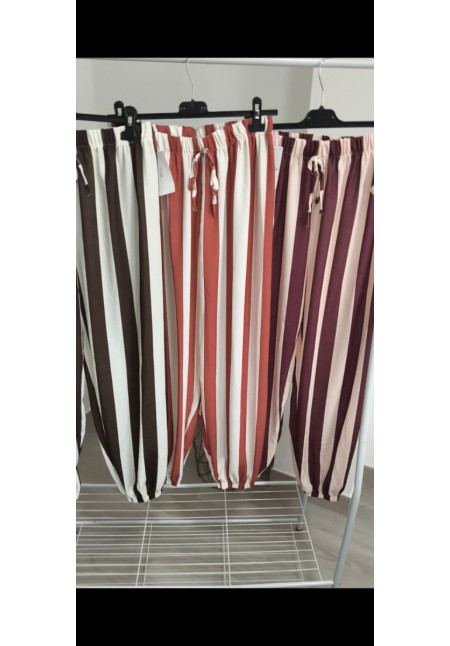 Pantalón bombacho rayas 
