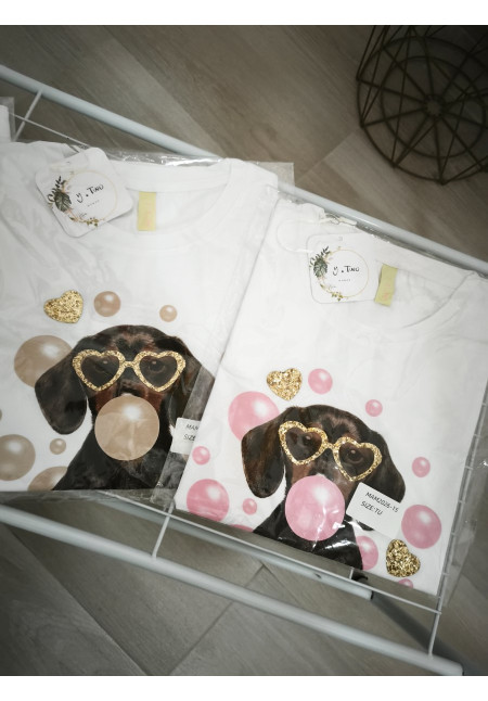 Camiseta perrito pompas