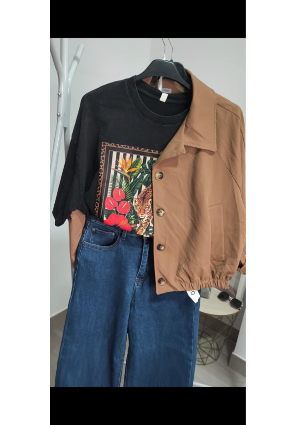 Bomber tejido vaquero 
