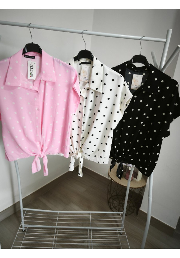 Camisa nudo lunares