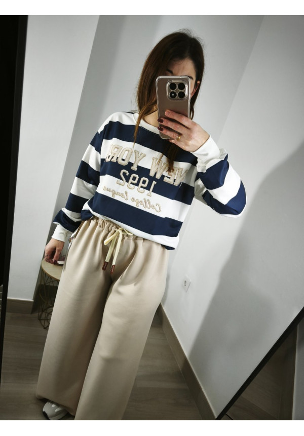 Sudadera rayas new york