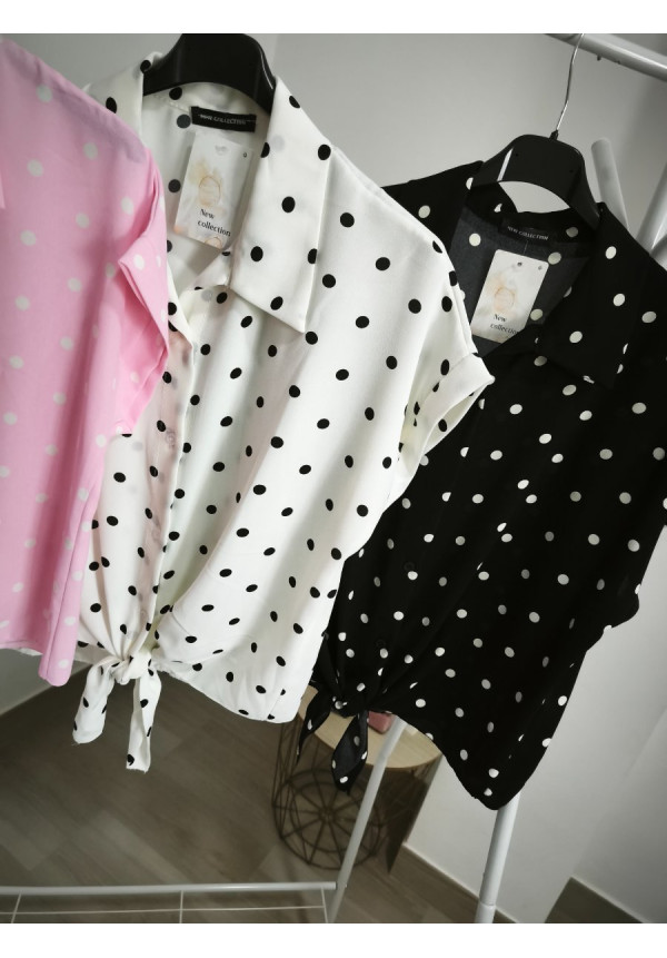 Camisa nudo lunares