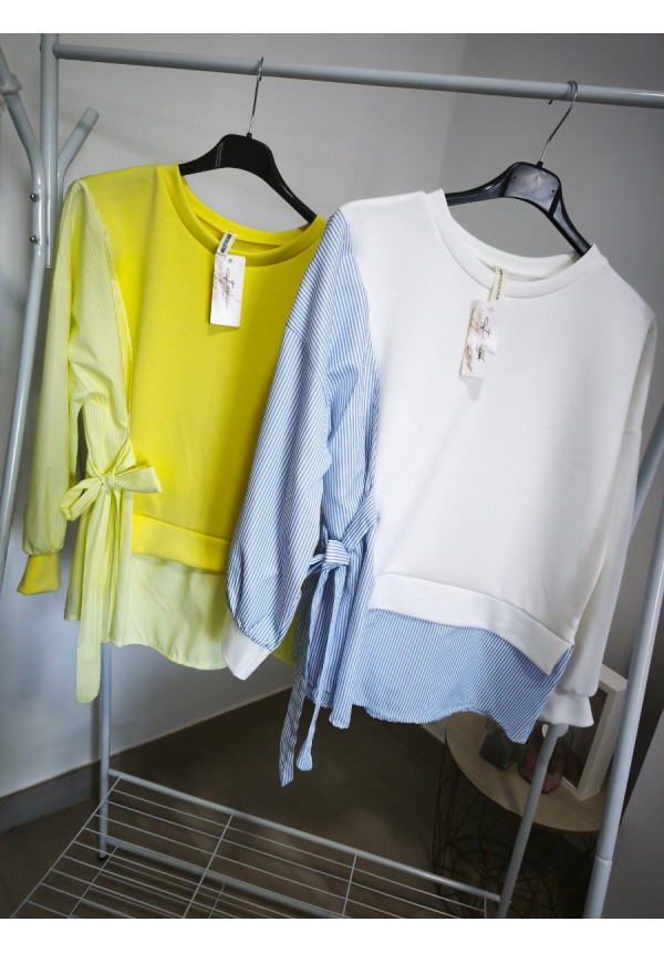 Sudadera mitad camisa 