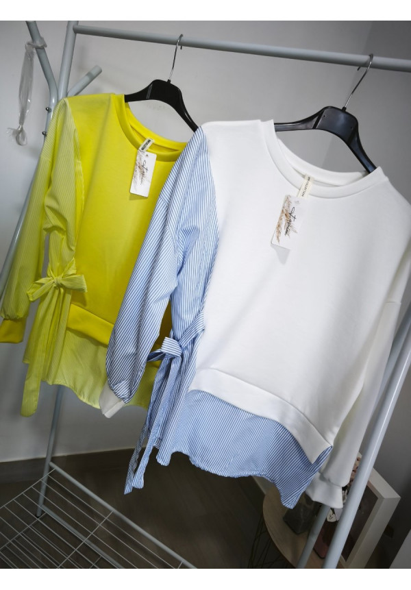 Sudadera mitad camisa 