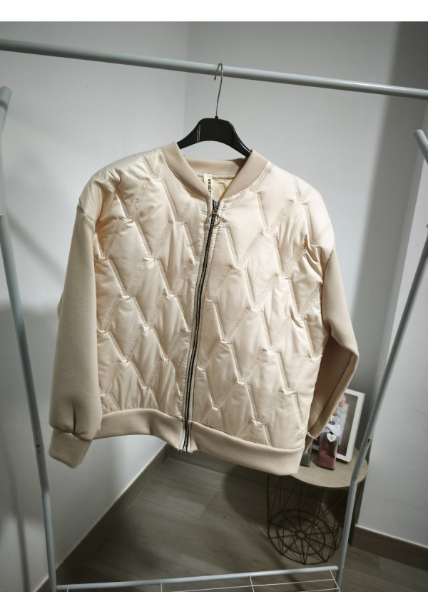 Bomber acolchada beig