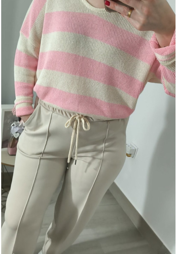 Camiseta hilo rayas collar