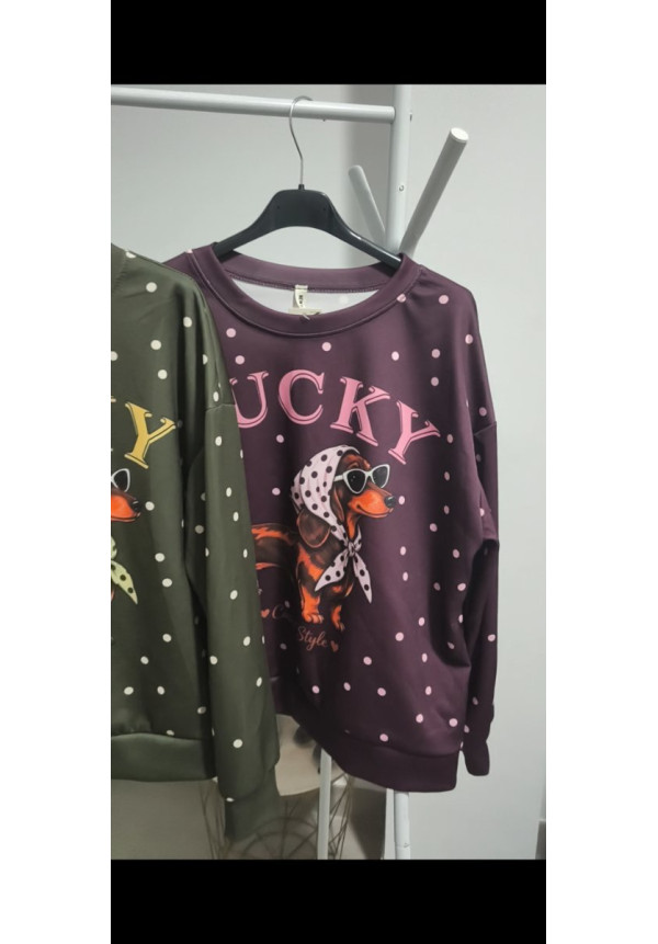 Sudadera salchicha lunares