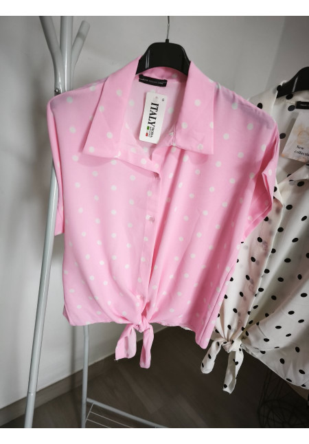Camisa nudo lunares
