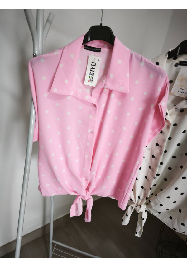 Camisa nudo lunares
