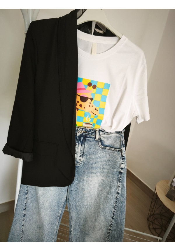 Camiseta jirafa cafe