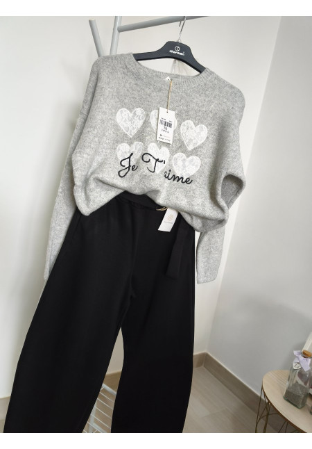 Jersey punto suave gris