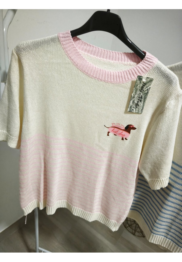 Camiseta hilo perrito salchicha 