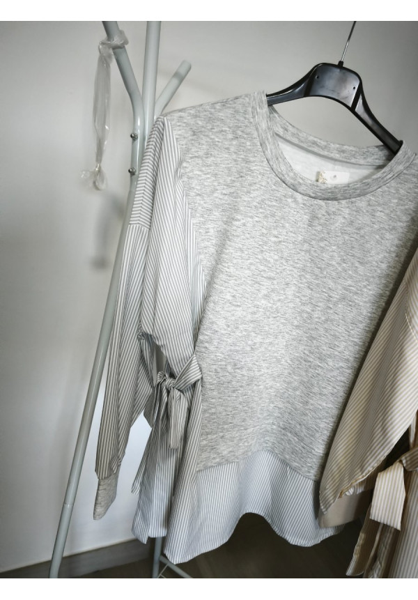 Sudadera mitad camisa 