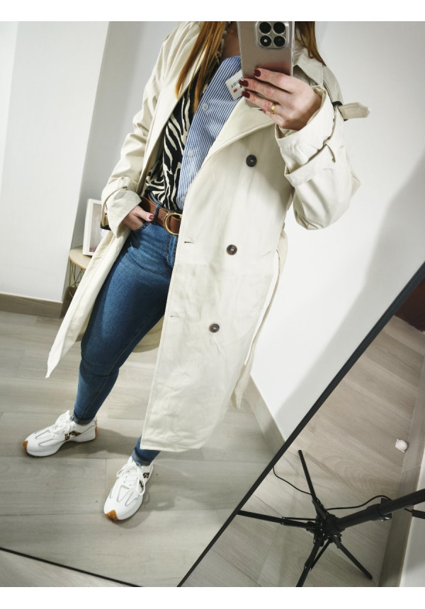 Gabardina forro beige