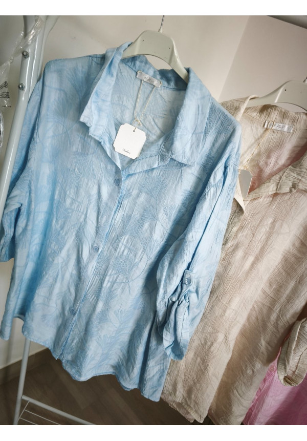 Camisa textura flores