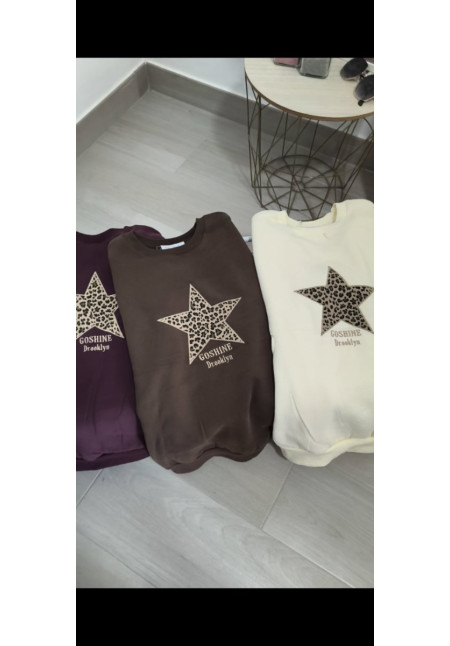 Sudadera estrella leopardo 
