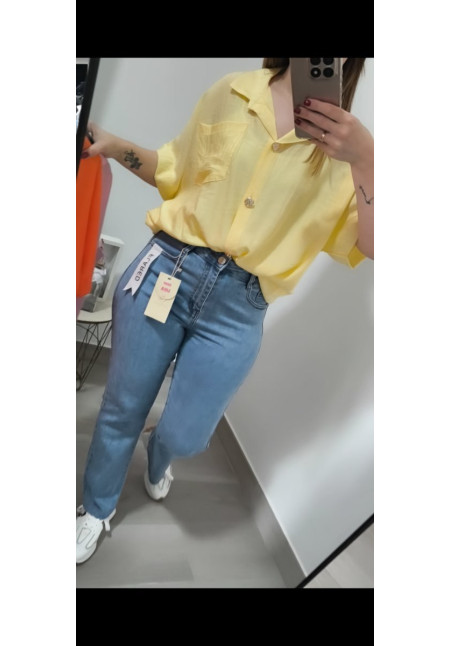 Camisa botones dorados