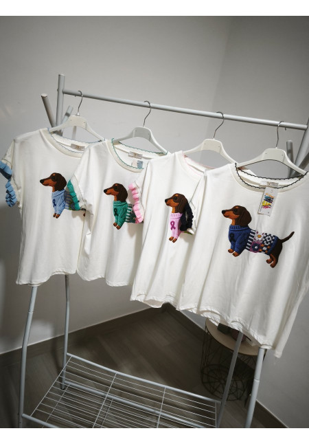 Camiseta perritos volante punto