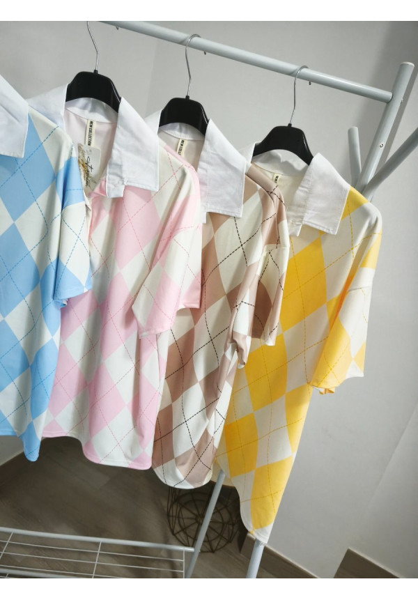 Camiseta polo rombos