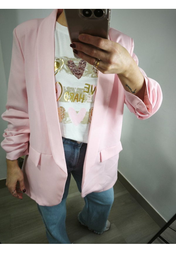 Blazer manga fruncida