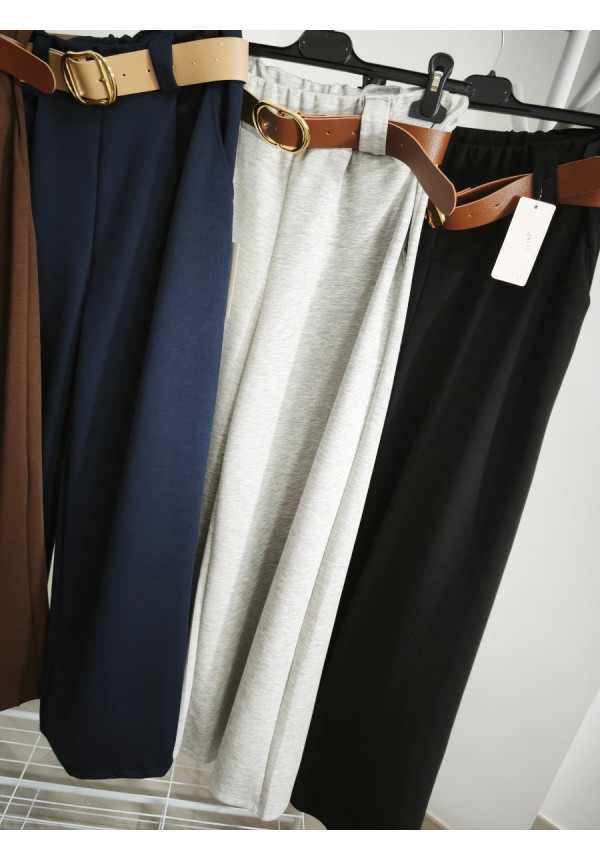 Pantalón pata ancha cinturón