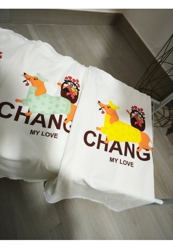 Camisetas perritos flores