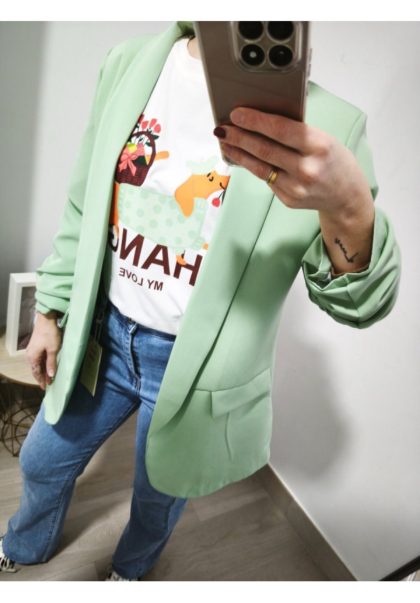 Blazer manga fruncida